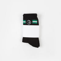 Polar Stroke Logo Socks - Black / Green / White thumbnail