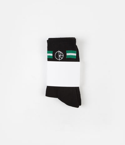 Polar Stroke Logo Socks - Black / Green / White