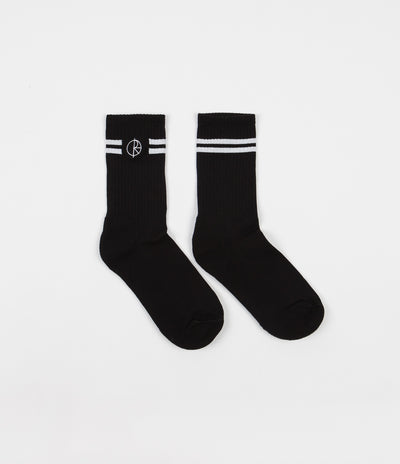 Polar Stroke Logo Socks - Black / White