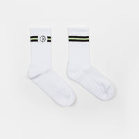 Polar Stroke Logo Socks - White / Black / Light Green thumbnail