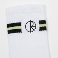 Polar Stroke Logo Socks - White / Black / Light Green thumbnail