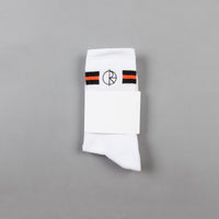 Polar Stroke Logo Socks - White / Black / Orange thumbnail