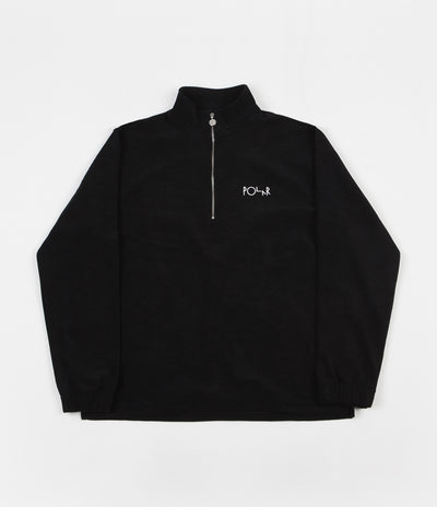 Polar Terry Zip Mockneck Sweatshirt - Black