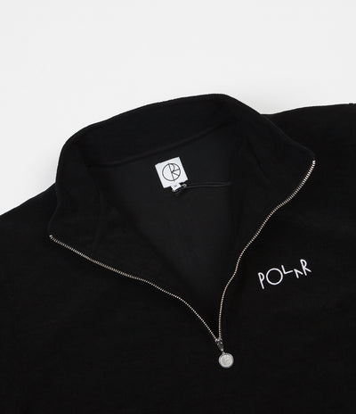 Polar Terry Zip Mockneck Sweatshirt - Black