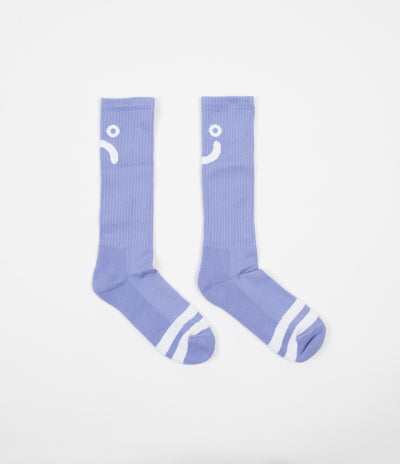 Polar Upside Down Happy Sad Socks - Lavender