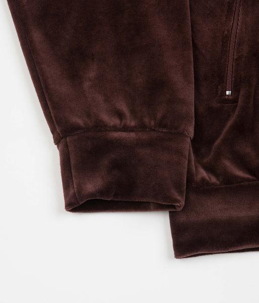 Polar Velour Track Jacket - Bordeaux | Flatspot