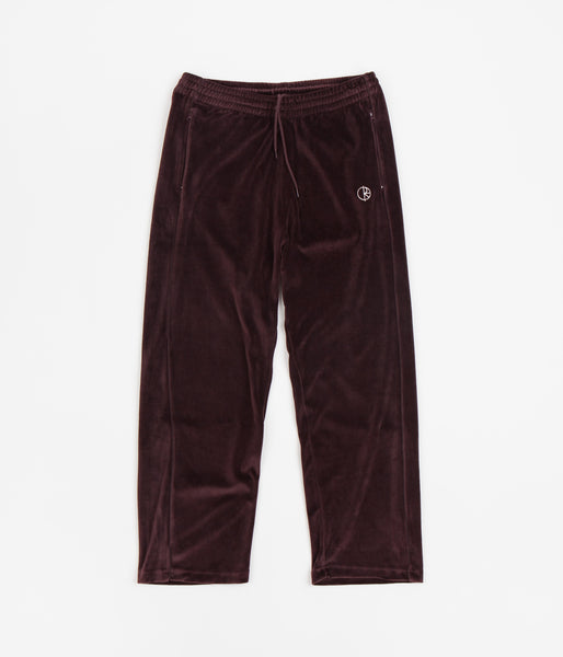 Polar Velour Track Pants - Bordeaux | Flatspot