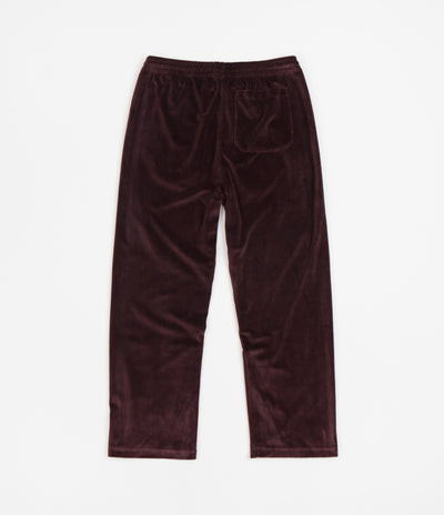 Polar Velour Track Pants - Bordeaux