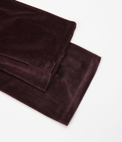 Polar Velour Track Pants - Bordeaux