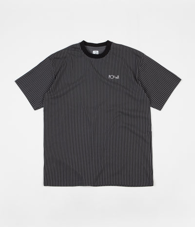 Polar Vertical Stripe T-Shirt - Black