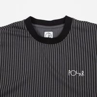 Polar Vertical Stripe T-Shirt - Black thumbnail