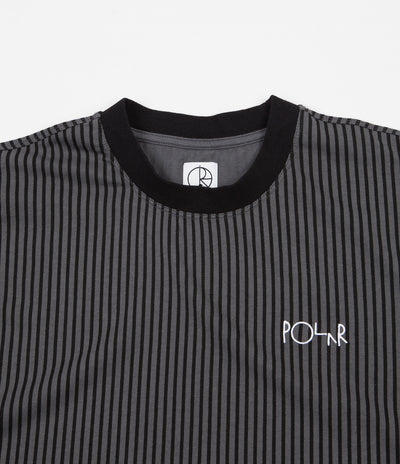 Polar Vertical Stripe T-Shirt - Black