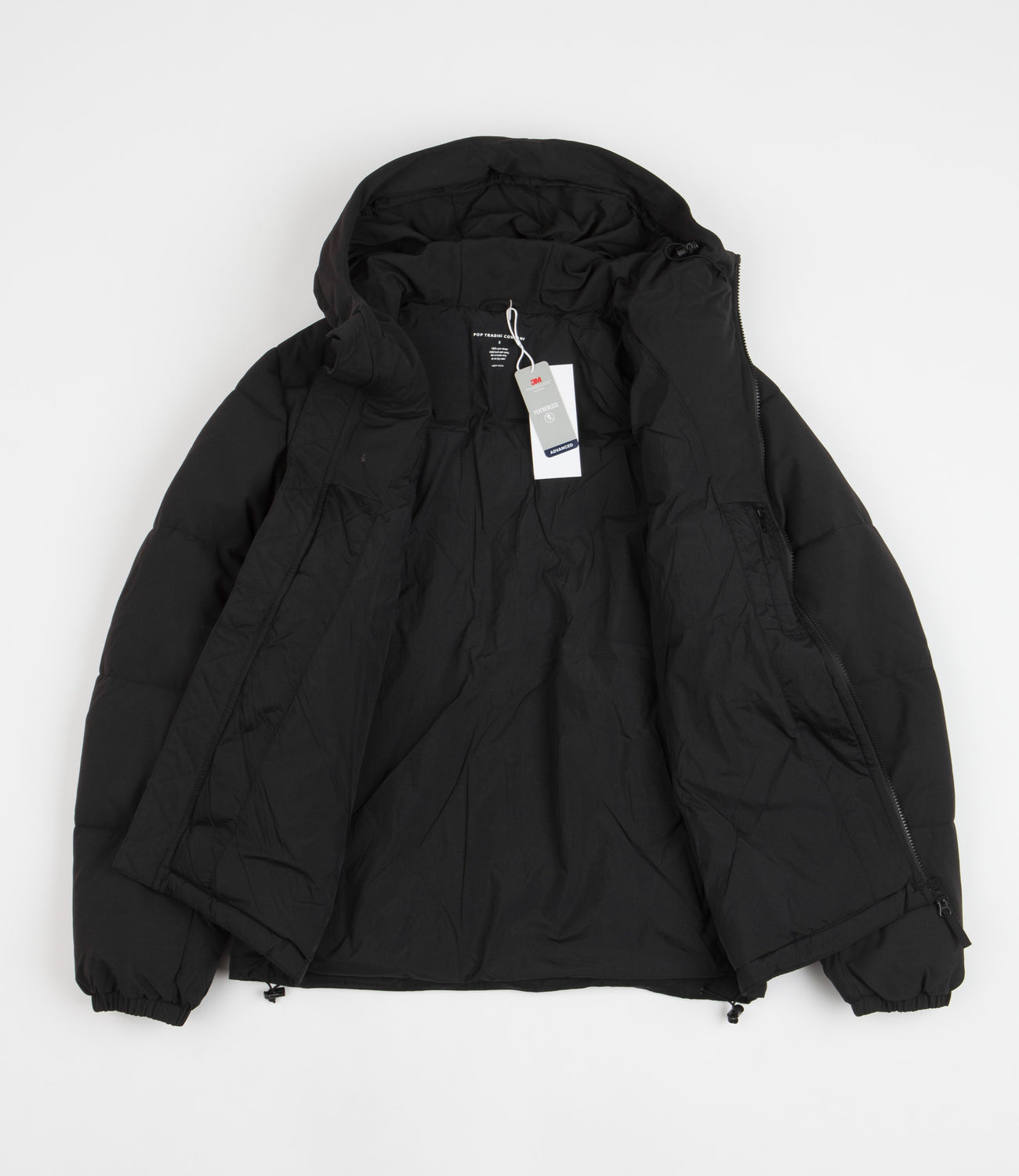 Pop Trading Company Alex Puffer Jacket - Black | Flatspot