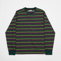 Pop Trading Company Alpine Stripe Logo Long Sleeve T-Shirt - Eggplant thumbnail