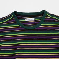 Pop Trading Company Alpine Stripe Logo Long Sleeve T-Shirt - Eggplant thumbnail