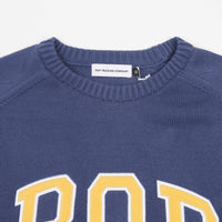 Pop Trading Company Arch Knitted Crewneck Sweatshirt - Coastal Fjord thumbnail