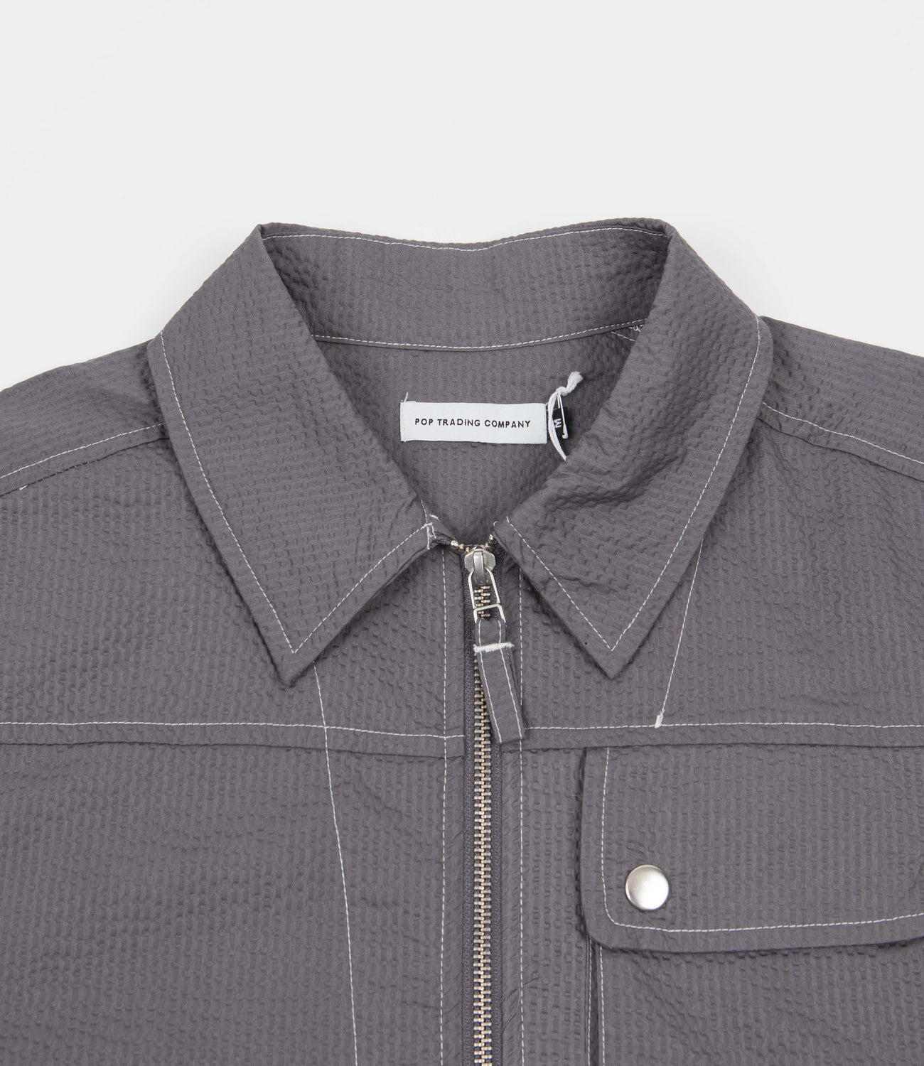 Pop Trading Company Big Pocket Overshirt - Charcoal | Flatspot