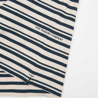 Pop Trading Company Blaine Pocket Stripe T-Shirt - Dark Teal / Off White thumbnail