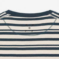 Pop Trading Company Blaine Pocket Stripe T-Shirt - Dark Teal / Off White thumbnail