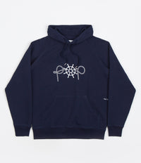 Pop Trading Company Captain Embroidery Hoodie - Navy