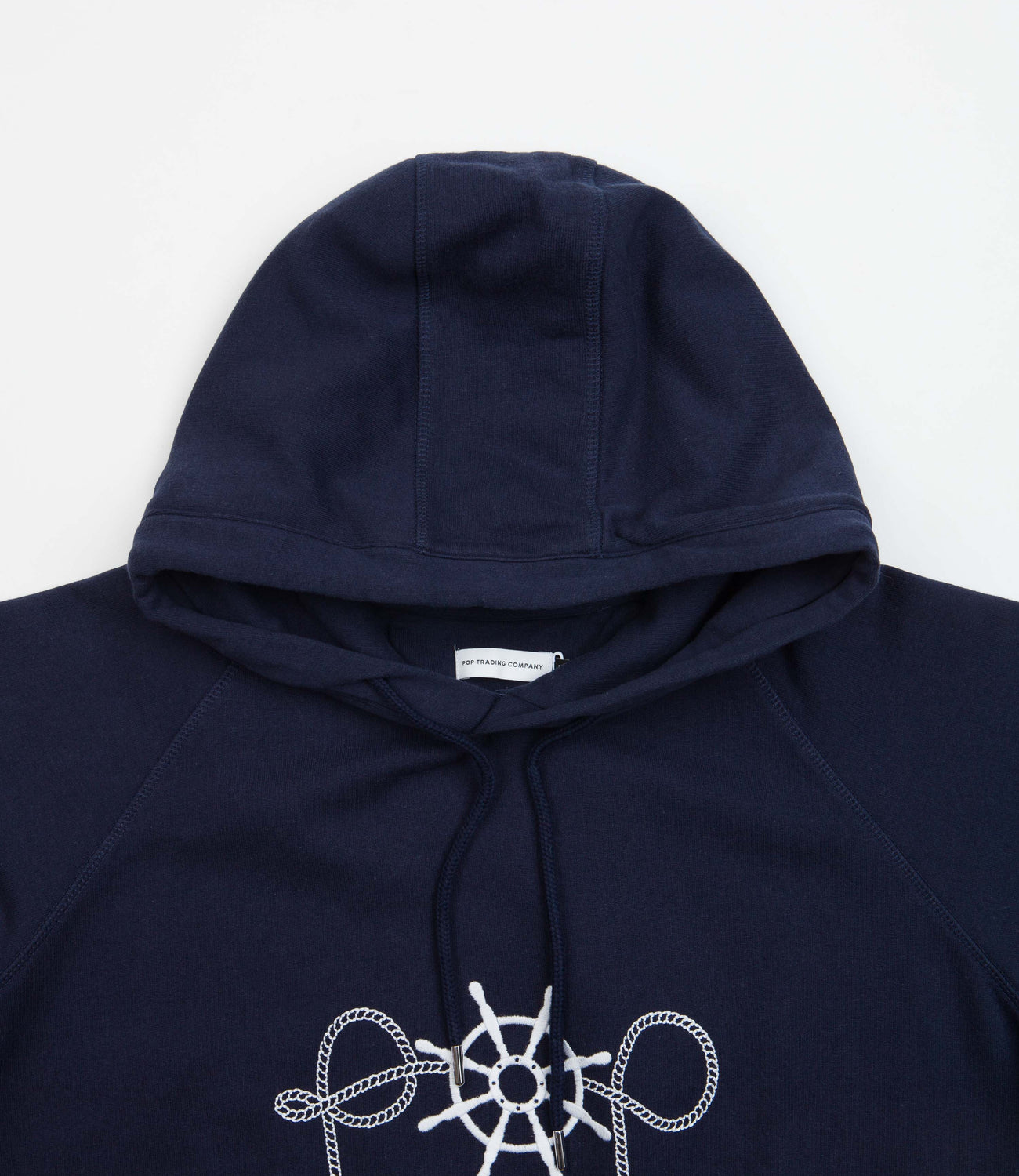 Pop Trading Company Captain Embroidery Hoodie - Navy | Flatspot