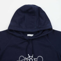 Pop Trading Company Captain Embroidery Hoodie - Navy thumbnail