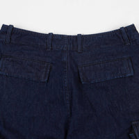 Pop Trading Company Cargo Denim Pants - Rinsed Indigo thumbnail