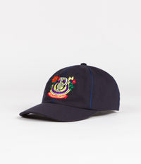 Pop Trading Company Floral Crest Cap - Navy Wool