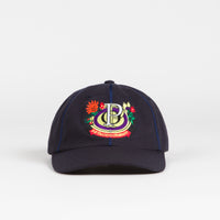 Pop Trading Company Floral Crest Cap - Navy Wool thumbnail