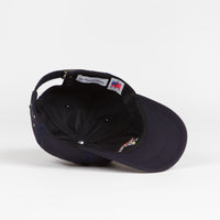 Pop Trading Company Floral Crest Cap - Navy Wool thumbnail