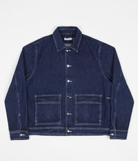 Pop Trading Company Full Button Jacket - Rinsed Denim