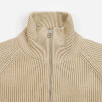 Pop Trading Company Full Zip Knitted Jacket - White Pepper thumbnail