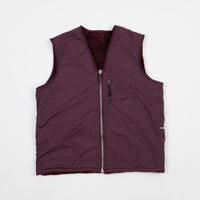 Pop Trading Company Harold Reversible Vest - Eggplant thumbnail