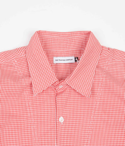 Pop Trading Company Italo Shirt - Orange Gingham