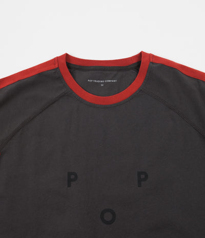 Pop Trading Company Keenan T-Shirt - Charcoal / Pepper Red