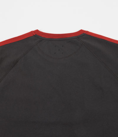 Pop Trading Company Keenan T-Shirt - Charcoal / Pepper Red