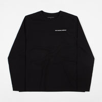 Pop Trading Company Logo Long Sleeve T-Shirt - Black / White thumbnail