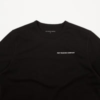 Pop Trading Company Logo Long Sleeve T-Shirt - Black / White thumbnail