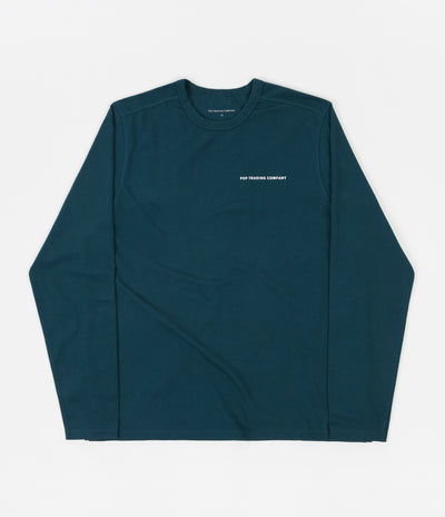 Pop Trading Company Logo Long Sleeve T-Shirt - Dark Teal