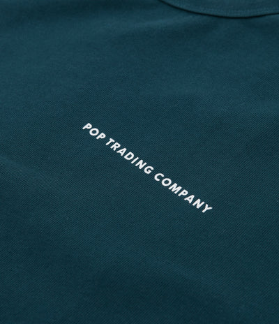 Pop Trading Company Logo Long Sleeve T-Shirt - Dark Teal