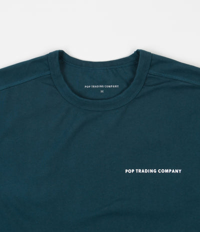 Pop Trading Company Logo Long Sleeve T-Shirt - Dark Teal