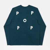 Pop Trading Company Logo Long Sleeve T-Shirt - Dark Teal thumbnail