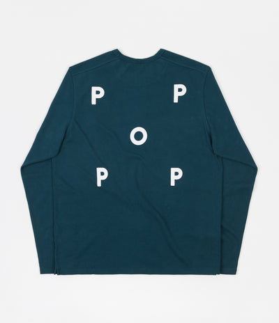 Pop Trading Company Logo Long Sleeve T-Shirt - Dark Teal