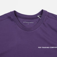 Pop Trading Company Logo T-Shirt - Eggplant thumbnail