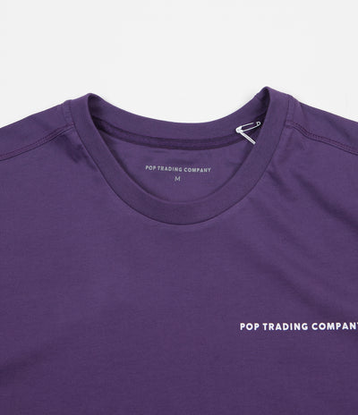 Pop Trading Company Logo T-Shirt - Eggplant