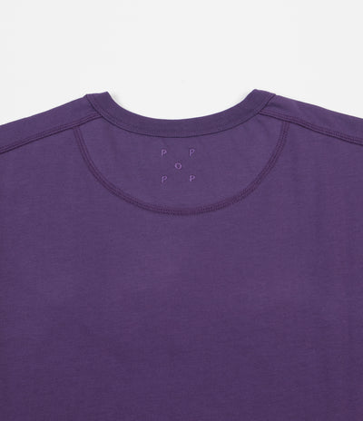 Pop Trading Company Logo T-Shirt - Eggplant