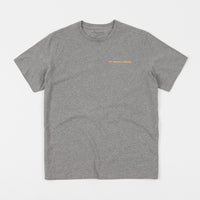 Pop Trading Company Logo T-Shirt - Heather Grey / Yellow thumbnail