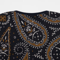 Pop Trading Company Paisley Spencer Vest - Navy / Brown thumbnail