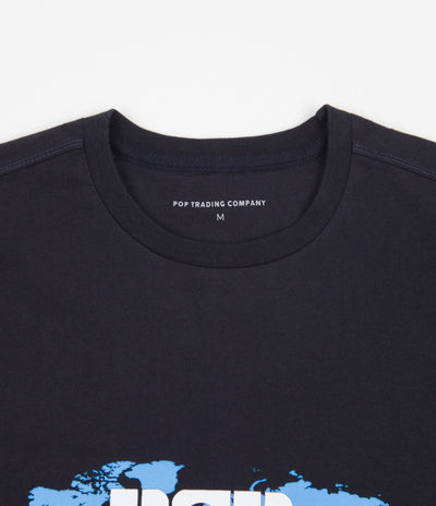 Pop Trading Company Pop World News T-Shirt - Navy