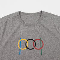 Pop Trading Company Ringer T-Shirt - Heather Grey thumbnail